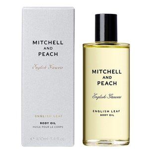 Body Oil Mitchell and Peach English Growers English Leaf  NEW 3.4 oz.